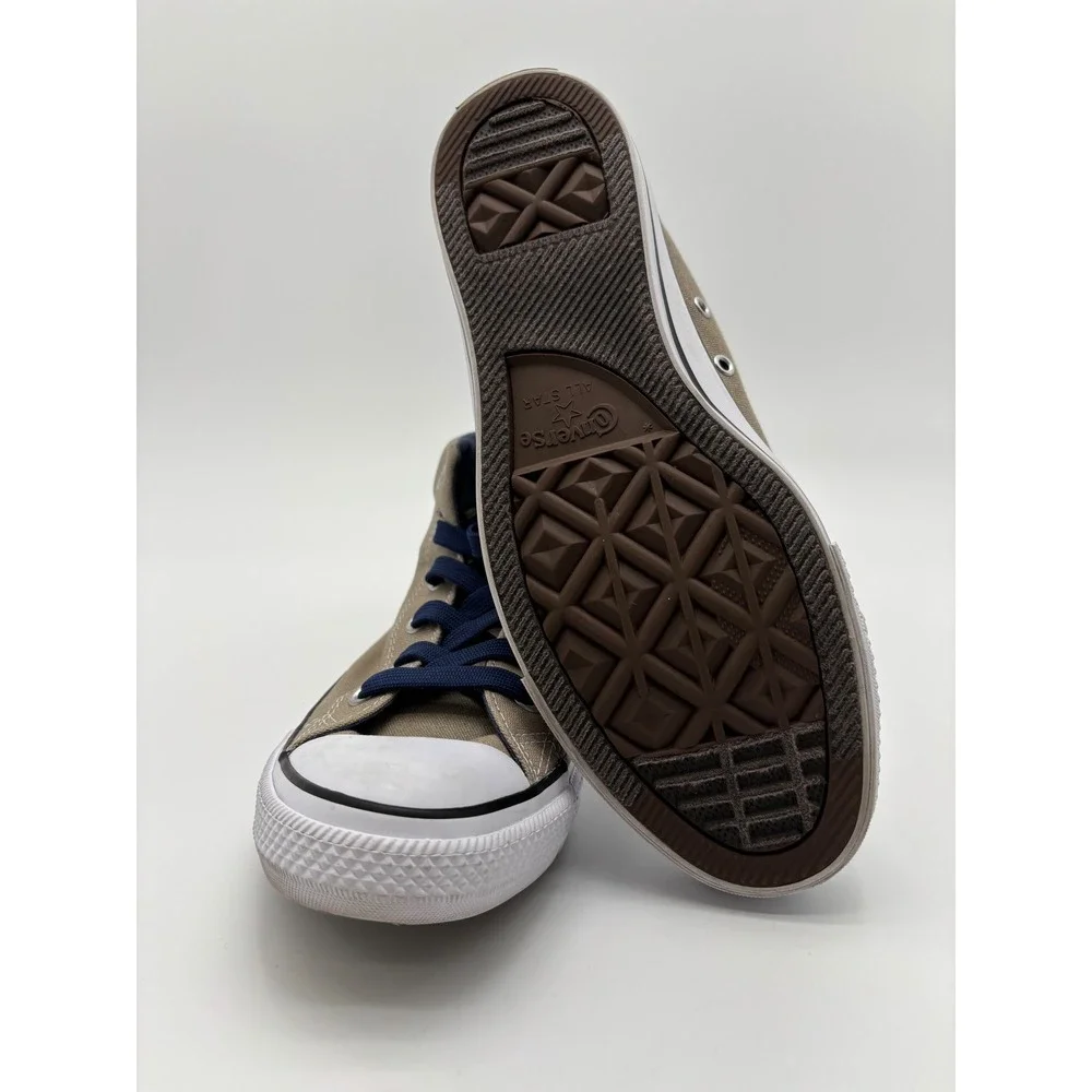 Converse High-Top Sneakers in Tan with Navy Accents